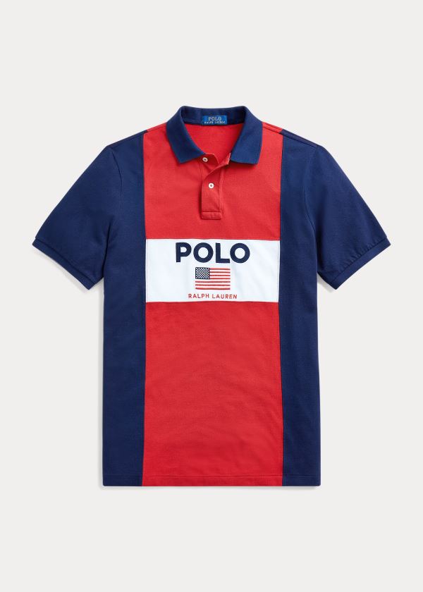 Men's Polo Ralph Lauren Flag Mesh All Fits Polo Shirts | 824690DKU